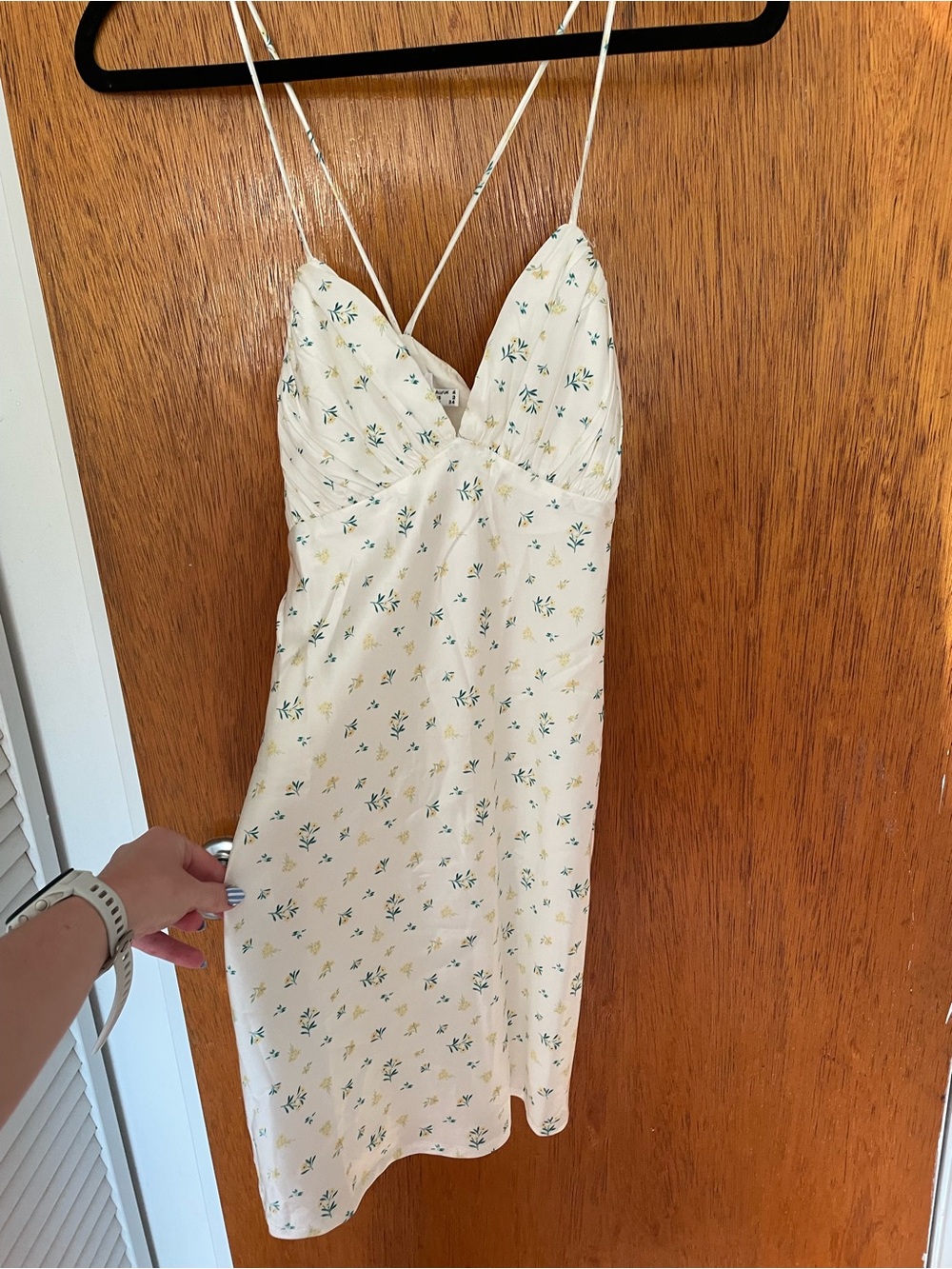 Princess Polly Cream Midi Dress with Yellow & Green Floral Print